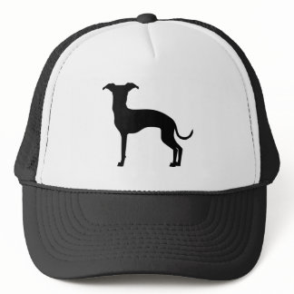 Black (Or Your Color) Italian Greyhound Silhouette Trucker Hat