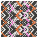 Black, Orange, And Pink Hand Drawn Arrow Pattern Fabric