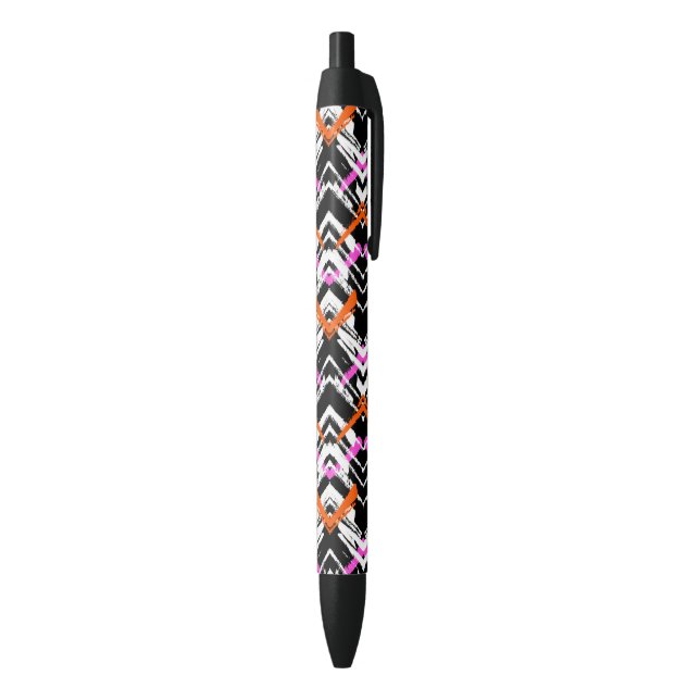 Black, Orange, And Pink Hand Drawn Arrow Pattern Pen (Bottom (Vertical))