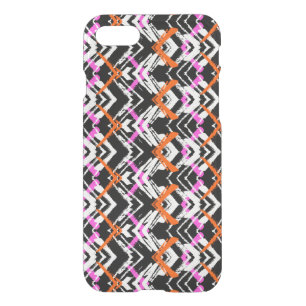 Black, Orange, And Pink Hand Drawn Arrow Pattern iPhone SE/8/7 Case