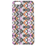 Black, Orange, And Pink Hand Drawn Arrow Pattern Clear iPhone 6 Plus Case