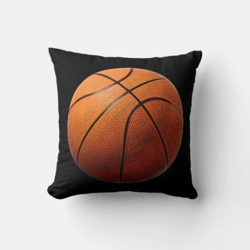 Black Orange Basketball American MoJo Pillow