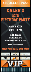 Basketball Ticket Invitations Zazzle
