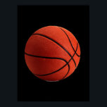 Black Orange Basketball Poster<br><div class="desc">Sport Themed Digitally Edited Art Photography - Black & White Basketball Poster Print</div>