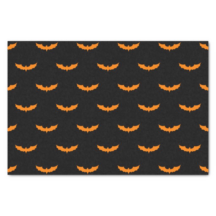 Black & Orange Bat Tissue Paper | Zazzle.com