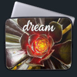 Black Orange Cactus Succulent Photo Dream Script Laptop Sleeve<br><div class="desc">Cacti thrive in the harshest of desert conditions. Dream of sunny days and the peaceful atmosphere of a summer’s garden whenever you use this stunning photography neoprene laptop sleeve. This laptop sleeve comes in three sizes: 15", 13", and 10”. Makes a great gift for someone special! You can easily personalize...</div>