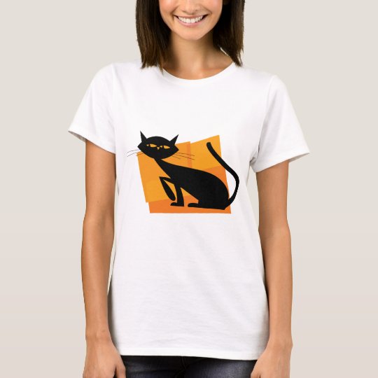 Black & Orange Cat T-Shirt