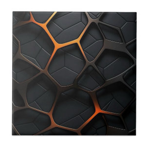 Black Orange Ceramic Tile