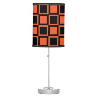 Black Orange Checkered Square Pattern