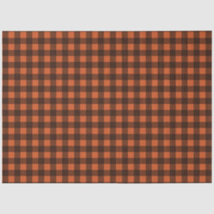 Black & Orange Checkered Tissue Paper