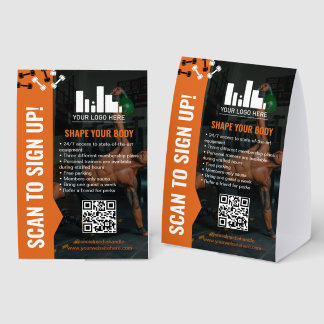 Black Orange Dumbbells Sign Up Gym Membership