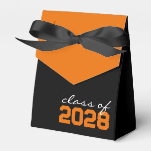 Black & Orange Graduation Favor Boxes