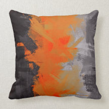 Black Orange Gray Abstract Painting