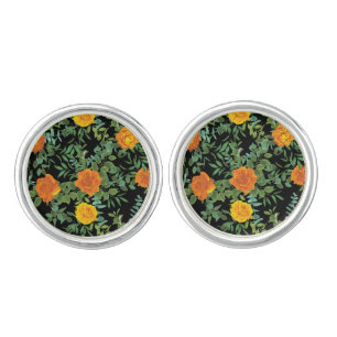 Black & Orange Halloween Gothic Wedding Collection Cufflinks