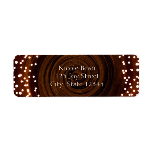 Black  Orange Halloween Lights Party Invitation Label