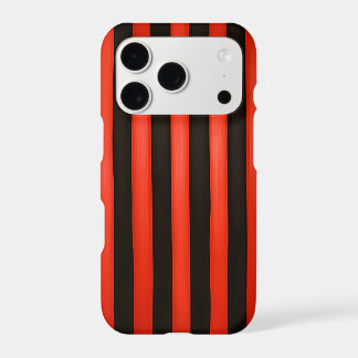 Black Orange Halloween Stripes iPhone 17 Pro Case