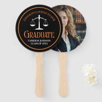 Black Orange Law School Custom Graduation Party