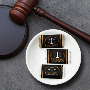 Black Orange Law School Custom Graduation Party Hershey's Miniatures
