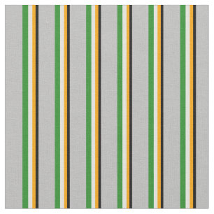 Black, Orange, Light Cyan, Forest Green, and Grey Fabric