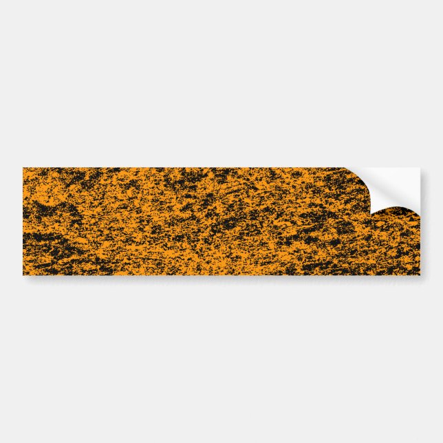 Black & Orange Marble Background Bumper Sticker (Front)