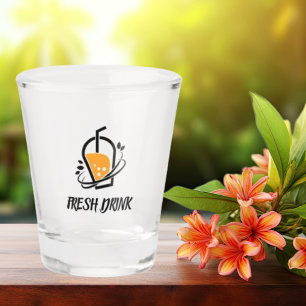 Black Orange Minimalist Fresh Drink Shot Glasses