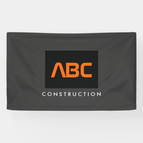 BlackOrange Monogram Logo Construction  Banner