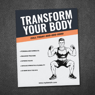 Black & Orange - Personal Trainer Flyer