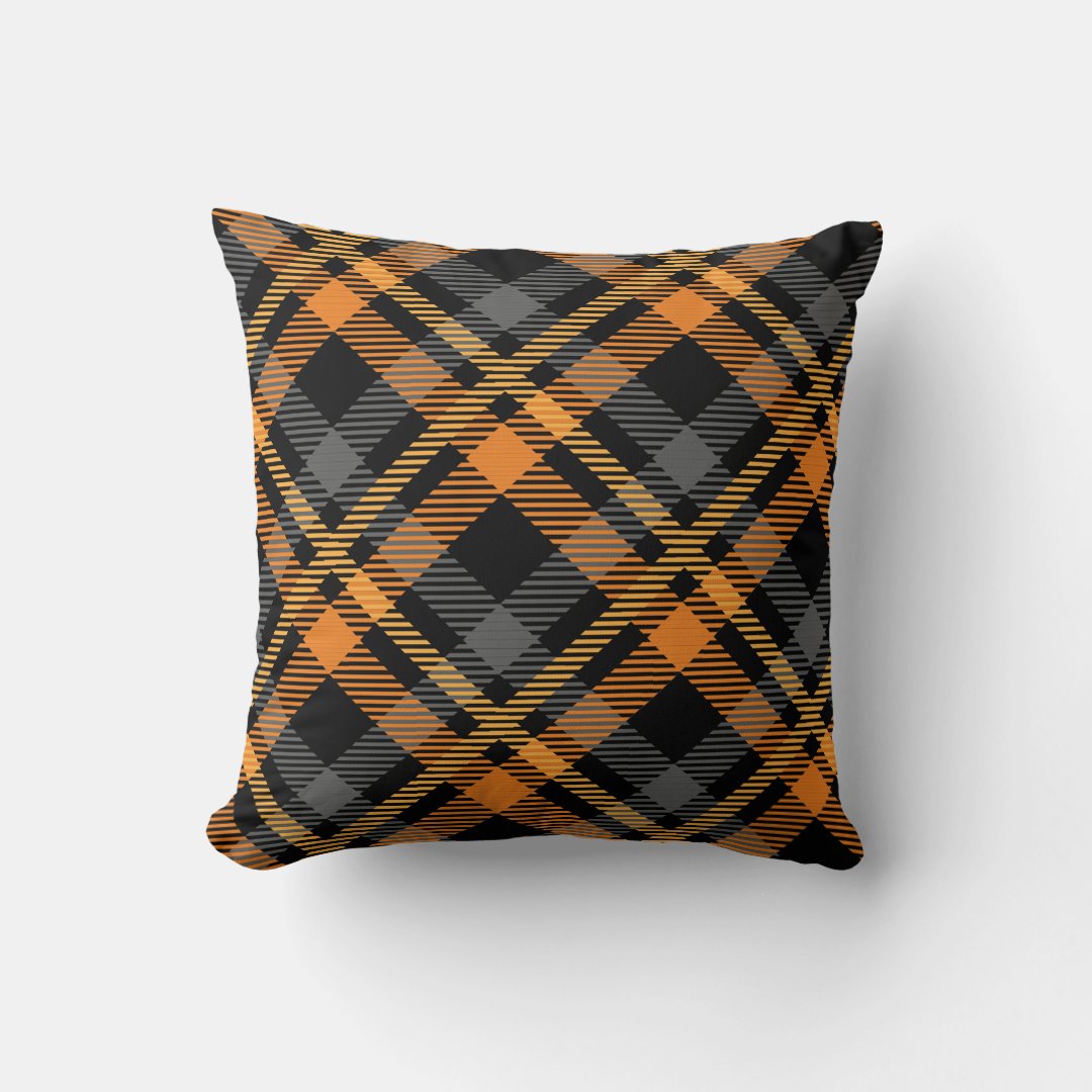 black and orange plaid pants
