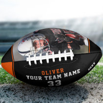 Black Orange Player Name Number Team Photo  Football