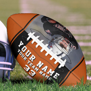 Black Orange Player Name Number Team Photo  Football