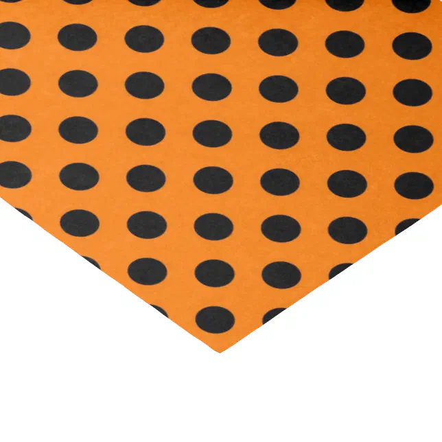 Black Orange Polka Dot Pattern Tissue Paper Zazzle