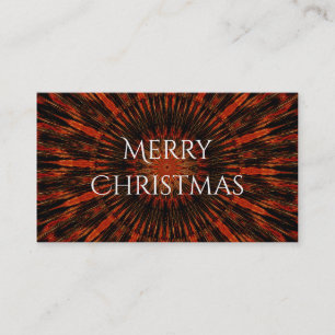 Black Orange Red Kaleidoscopic Design Business Card