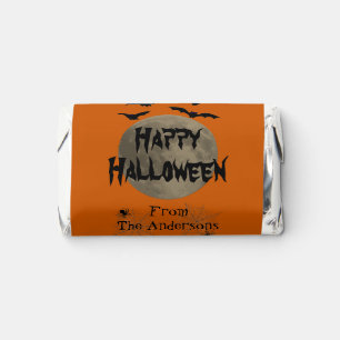 Black Orange Spooky Bats Happy Halloween Favors