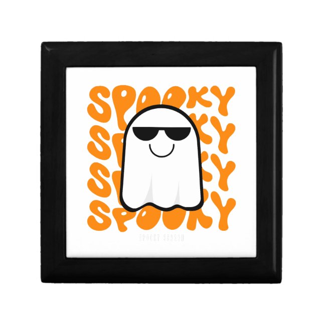 Black Orange Spooky Halloween Gift Box (Front)