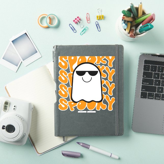 Black Orange Spooky Halloween Sticker (iPad Cover)