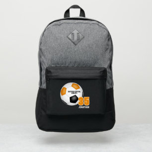 black orange sports team colors boys girls soccer port authority® backpack