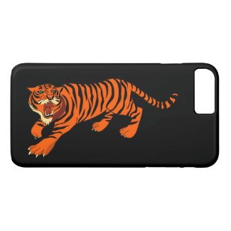 Black Orange Striped Tiger iPhone 8/7 Plus Case