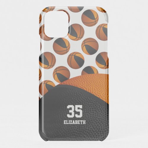 black orange team spirit colors basketball iPhone 11 case