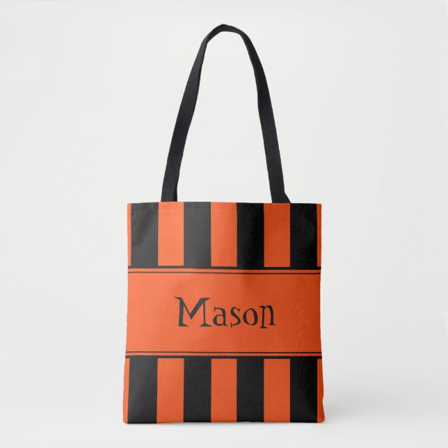 Black Orange Trick or Treat Bag (Front)