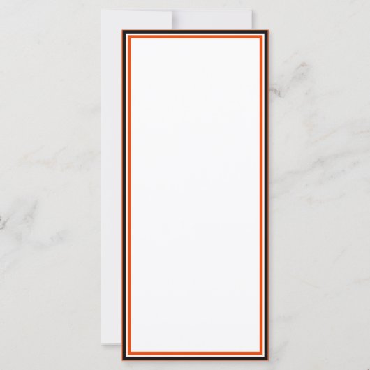 Black & Orange Trimmed Photo Template (Back)