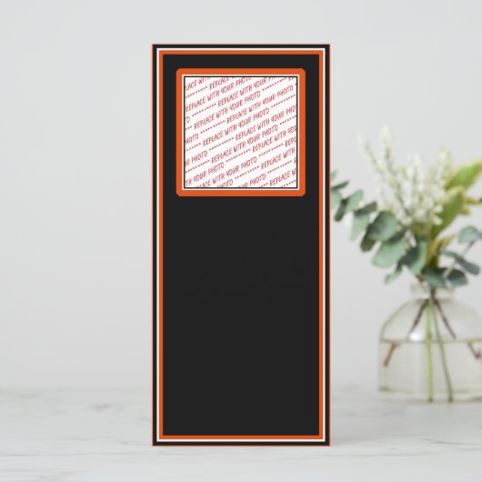 Black & Orange Trimmed Photo Template (Standing Front)