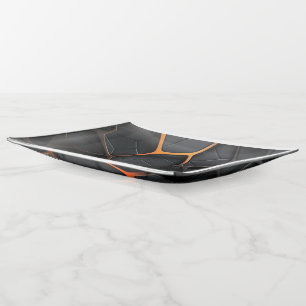 Black Orange Trinket Tray