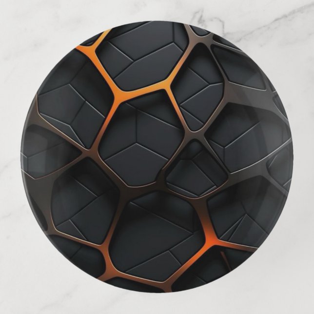 Black Orange Trinket Tray (Front)