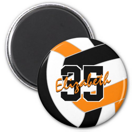 black orange volleyball team colors gifts magnet
