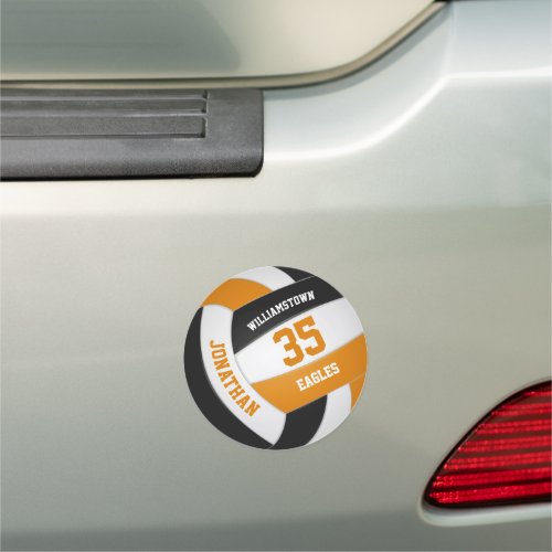 black orange volleyball team pride teens locker or car magnet