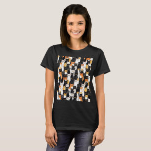 Black Orange White Cats T-Shirt