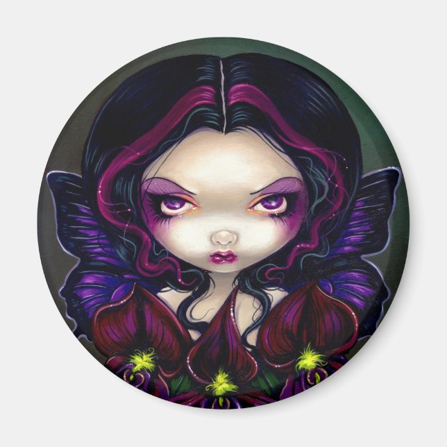 "Black Orchid Fairy" Magnet (Front)