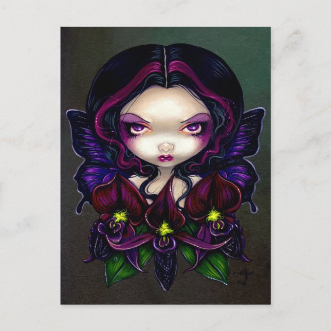 "Black Orchid Fairy" Postcard (Front)