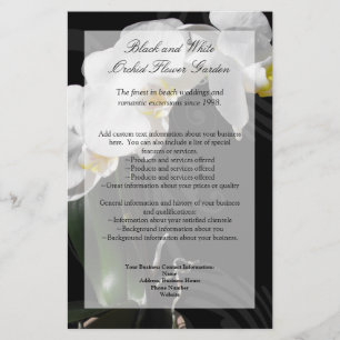 Black Orchid Flyer, Wedding Program, Menu or Other Flyer
