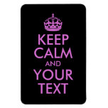Black Orchid Keep Calm And Your Text Magnet at Zazzle